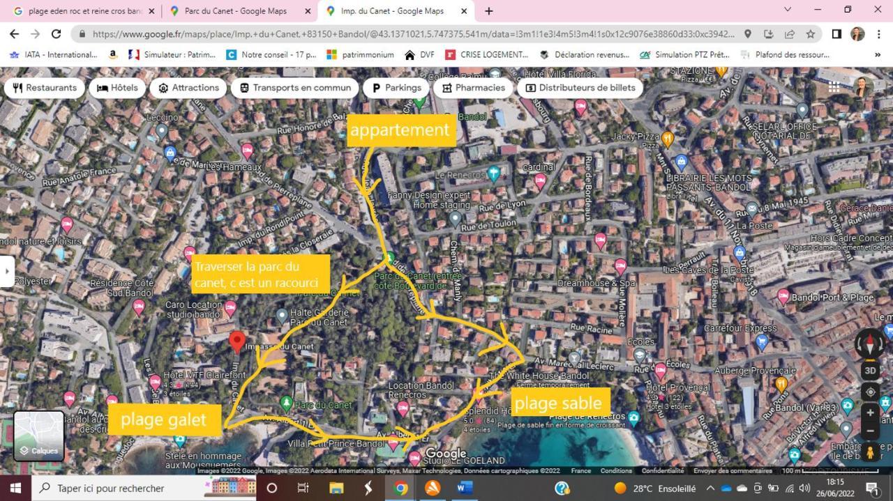 T2 30 m2 avec Jardin proche des plages Bandol Extérieur photo